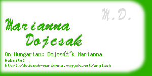 marianna dojcsak business card